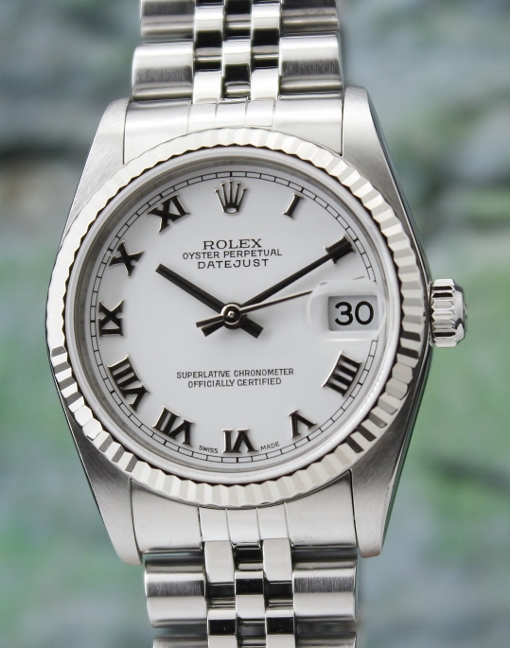 (image for) A ROLEX MID SIZE OYSTER PERPETUAL DATEJUST - 68274